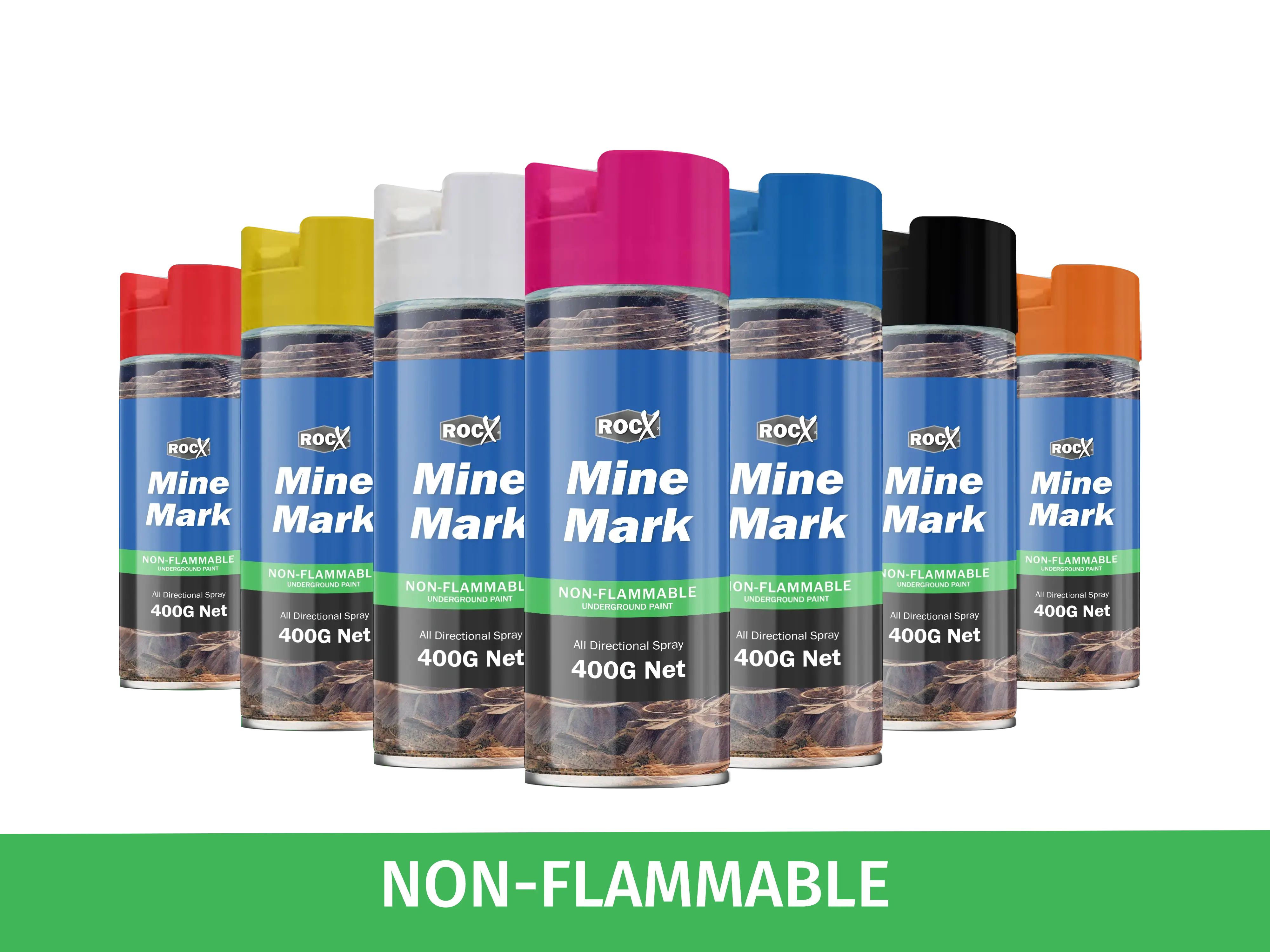 RocX® Mine Mark Non-Flammable Spray Paint